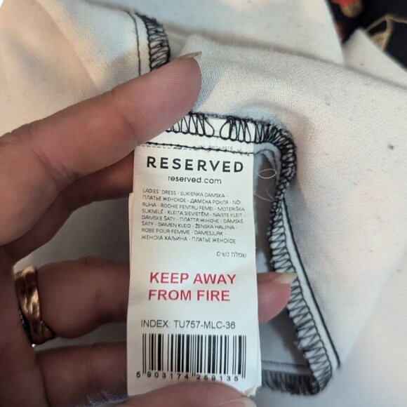 Reserved.com Floral Wednesday Adams Style Collar Dress Size US 4, UK 8, EUR 36 - Picture 11 of 13